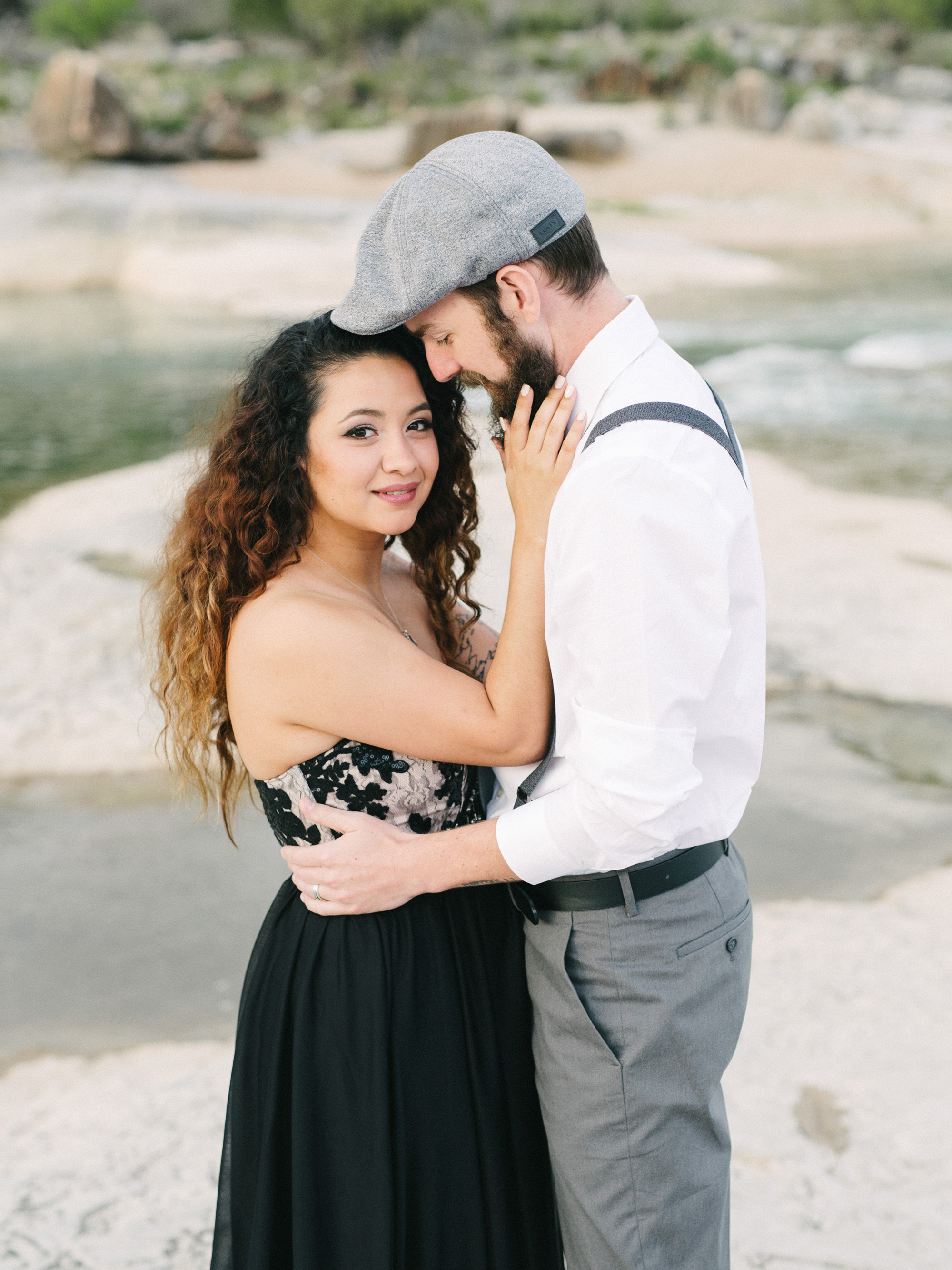 Anniversary session by the waterfalls in Austin.