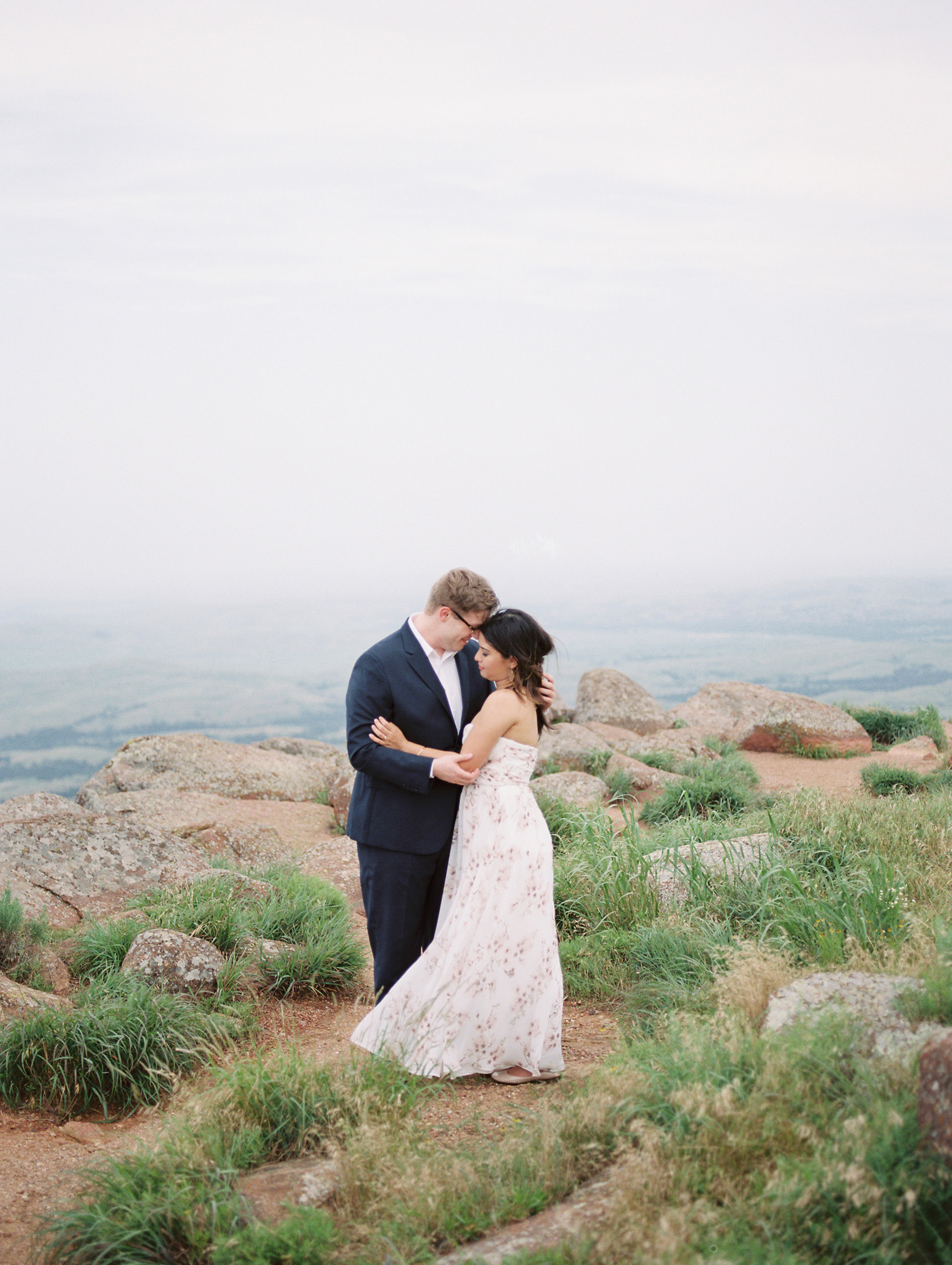 Cloudy engagement session inspiration by Oklahoma wedding photographer Tenth & Grace.