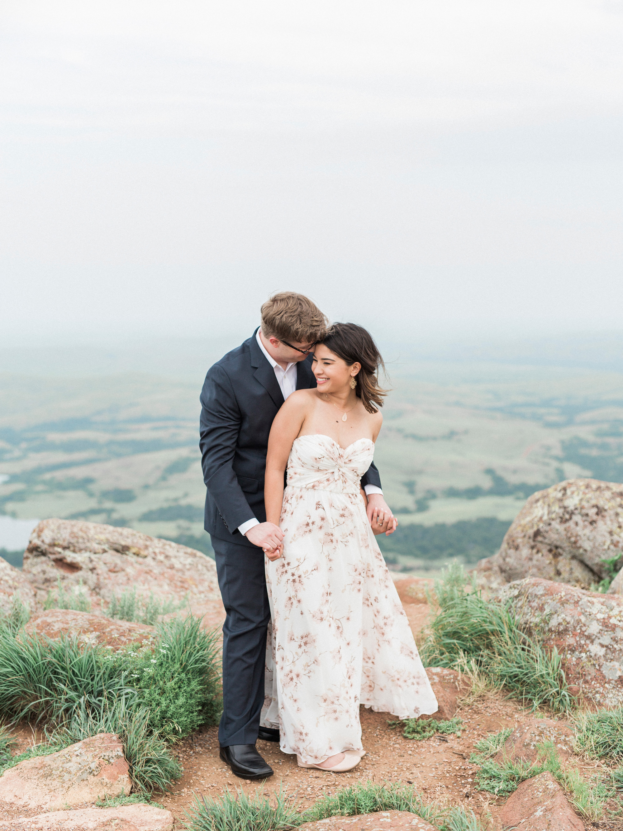 Wichita Mountains engagement session by Oklahoma film photographer Tenth & Grace.