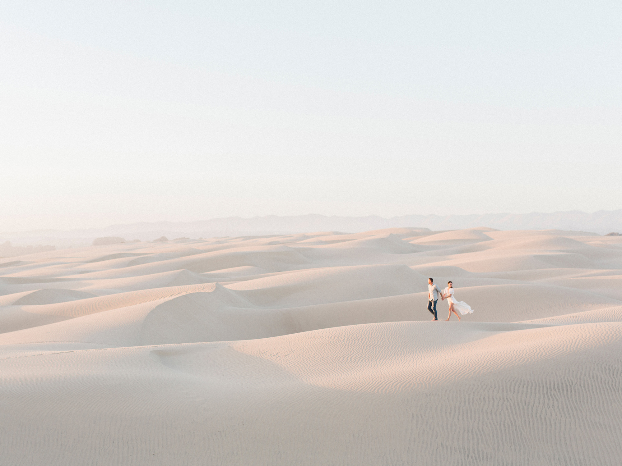 A beautiful sunset over the sand dunes near Santa Barbara.