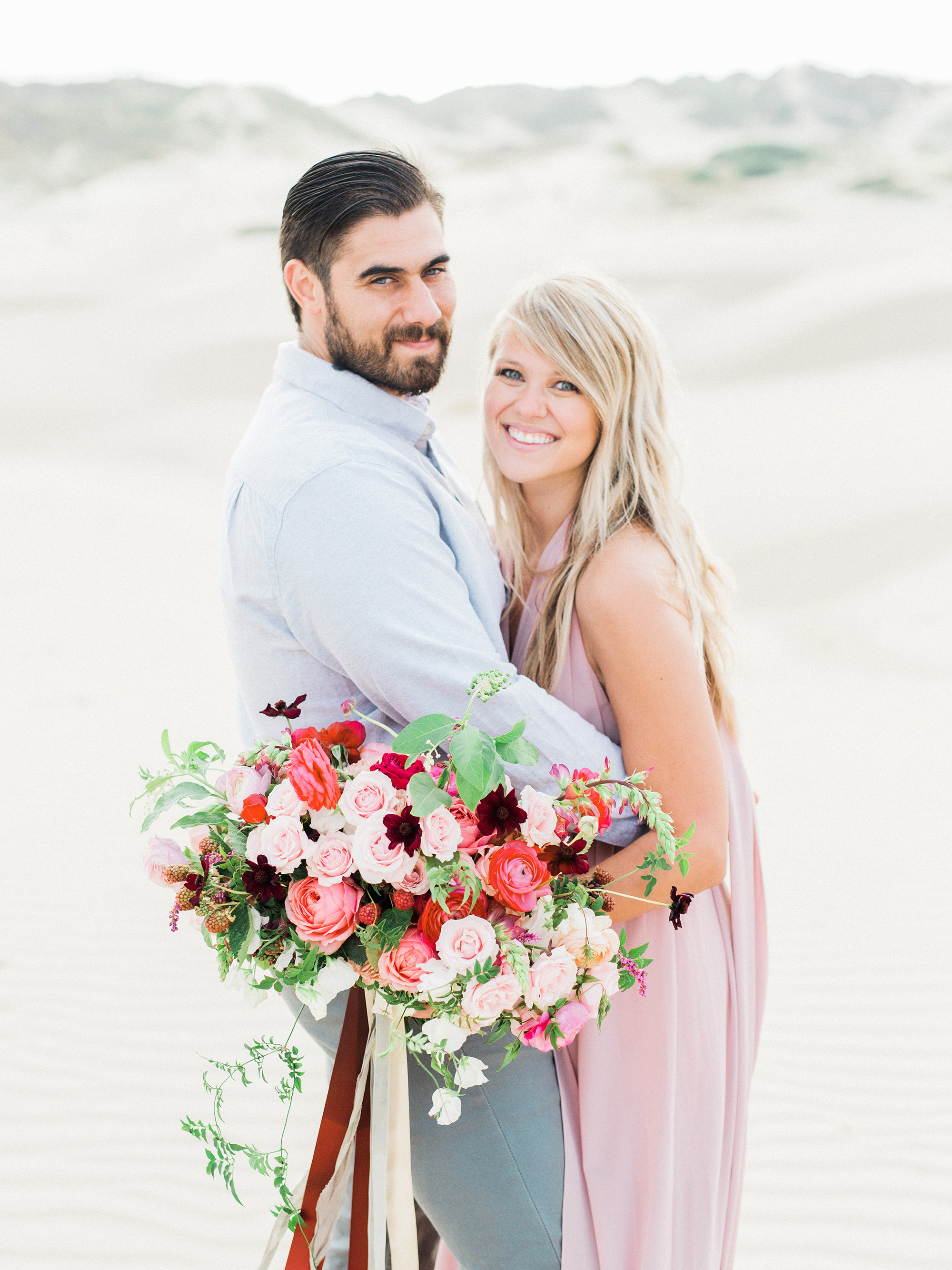 Fine art engagement session captured on film by Santa Barbara wedding photographer Tenth & Grace.