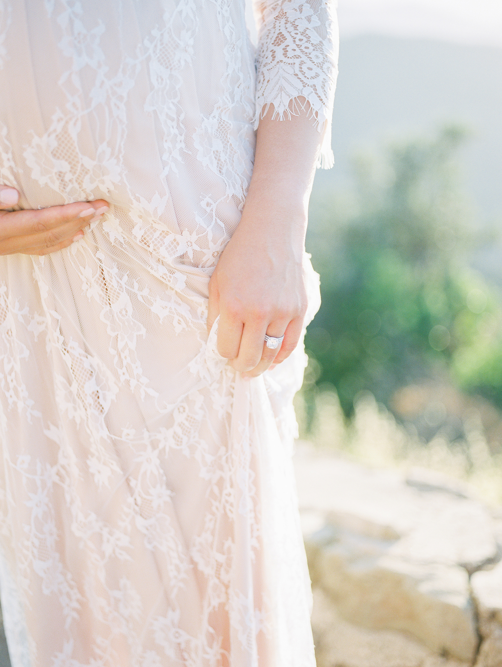 Romantic details from this fine art motherhood session by Dallas maternity photographer Tenth & Grace.