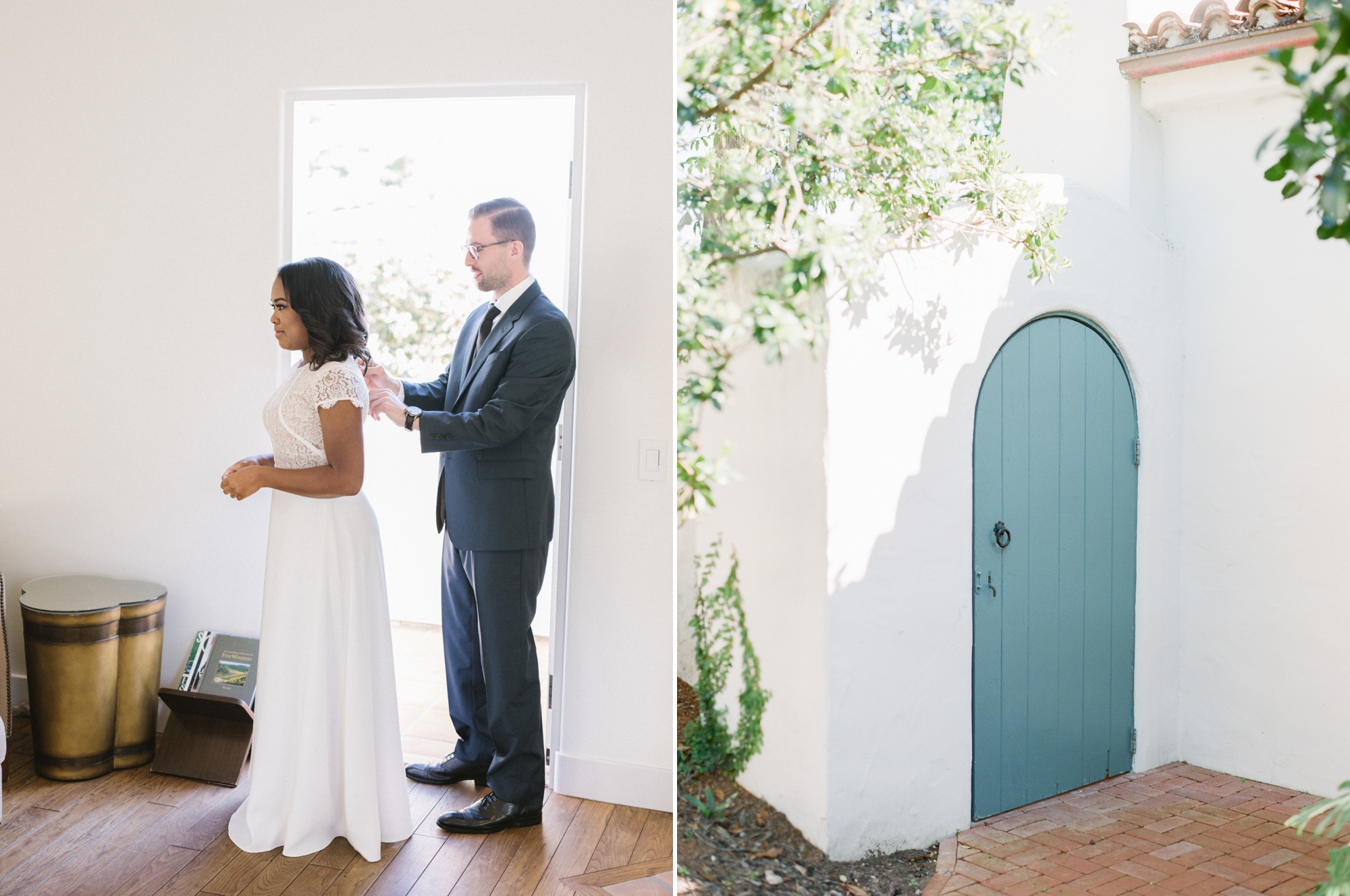 Moments before an elopement at Belmond El Encanto